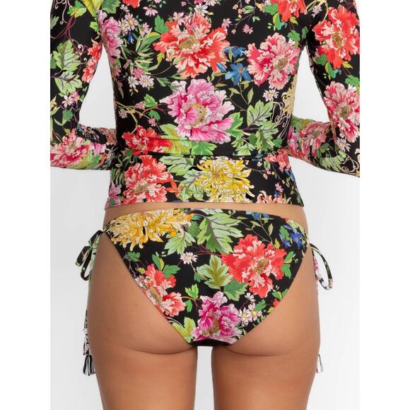 Johnny Was Black Metalli Mix String Bikini Bottom CSW2624-A New XL Bottom Only - Picture 3 of 7